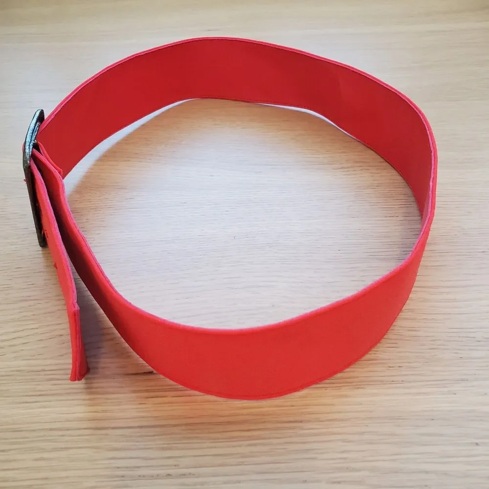 Vintage 70's Red Wide Cloth Belt